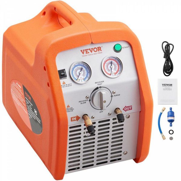 Air Conditioning & Heat |   1 HP Refrigerant Recovery Machine – Dual Cylinder Portable AC Recovery Machine with High Pressure Protection 120V 60Hz Recovery Machine HVAC for Vapor Liquid Refrigerant, Car Air Conditioning Air Conditioning & Heat Air Conditioning & Heat