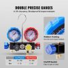 Air Conditioning & Heat |   4 Way AC Gauge – AC Manifold Gauge Set for R134A R22 R12 R410A Refrigerant, Freon Gauges with 5ft Hoses, Couplers, Can Tap Works on Car Auto Freon Charging and Evacuation Air Conditioning & Heat Air Conditioning & Heat