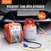 Air Conditioning & Heat |   Refrigerant Recovery Tank, 50 LBS Capacity, 400 psi Portable Cylinder Tank with Y-Valve for Liquid/Vapor, High-sealing Recovery Can for R22/R134A/R410A, Orange+Gray Air Conditioning & Heat Air Conditioning & Heat