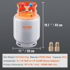 Air Conditioning & Heat |   Refrigerant Recovery Tank, 50 LBS Capacity, 400 psi Portable Cylinder Tank with Y-Valve for Liquid/Vapor, High-sealing Recovery Can for R22/R134A/R410A, Orange+Gray Air Conditioning & Heat Air Conditioning & Heat