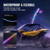 Automotive Accessories |   1 PC 4 FT Whip Light, APP & RF Remote Control Led Whip Light, Waterproof 360° Spiral RGB Chasing Lighted Whips with 2 Flags, for UTVs, ATVs, Motorcycles, RZR, Can-am, Trucks, Off-road, Go-karts Automotive Automotive Accessories