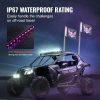 Automotive Accessories |   2 PCS 3 FT Whip Light, APP & RF Remote Control Led Whip Light, Waterproof RGB Chasing Lighted Whips with 4 Flags, for UTVs, ATVs, Motorcycles, RZR, Can-am, Trucks, Off-road, Go-karts Automotive Automotive Accessories