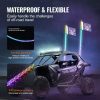 Automotive Accessories |   2 PCS 3 FT Whip Light with Spring Base, Led Whip Light with APP & Remote Control, Waterproof 360° Spiral RGB Chasing Lighted Whips with 2 Flags, for UTVs, ATVs, Motorcycles, RZR, Can-am, Go-kart Automotive Automotive Accessories