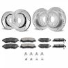 Automotive Accessories |   Drilled Slotted Front&Rear Brake Rotors Pads Kit for 07-2017 Jeep Wrangler Automotive Automotive Accessories