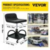 Automotive Accessories |   Rolling Garage Stool, 300LBS Capacity, Adjustable Height from 15.7 in to 20.5 in, Mechanic Seat with 360-degree Swivel Wheels and Tool Tray, for Workshop, Auto Repair Shop, Black Automotive Automotive Accessories