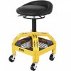 Automotive Accessories |   Rolling Garage Stool, 300LBS Capacity, Adjustable Height from 24 in to 28.7 in, Mechanic Seat with 360-degree Swivel Wheels and Tool Tray, for Workshop, Auto Repair Shop, Yellow Automotive Automotive Accessories