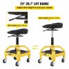 Automotive Accessories |   Rolling Garage Stool, 300LBS Capacity, Adjustable Height from 24 in to 28.7 in, Mechanic Seat with 360-degree Swivel Wheels and Tool Tray, for Workshop, Auto Repair Shop, Yellow Automotive Automotive Accessories