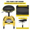 Automotive Accessories |   Rolling Garage Stool, 300LBS Capacity, Adjustable Height from 24 in to 28.7 in, Mechanic Seat with 360-degree Swivel Wheels and Tool Tray, for Workshop, Auto Repair Shop, Yellow Automotive Automotive Accessories