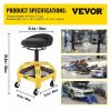 Automotive Accessories |   Rolling Garage Stool, 300LBS Capacity, Adjustable Height from 24 in to 28.7 in, Mechanic Seat with 360-degree Swivel Wheels and Tool Tray, for Workshop, Auto Repair Shop, Yellow Automotive Automotive Accessories