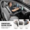 Automotive Accessories |   Seat Covers, Universal Car Seat Covers Front Seats, 2pcs Faux Leather Seat Cover, Semi-enclosed Design, Detachable Headrest and Airbag Compatible, for Most Cars SUVs and Trucks Gray Gray Automotive Automotive Accessories