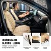 Automotive Accessories |   Seat Covers, Universal Car Seat Covers Front Seats, 2pcs Faux Leather Seat Cover, Semi-enclosed Design, Detachable Headrest and Airbag Compatible, for Most Cars SUVs and Trucks Beige Beige Automotive Automotive Accessories