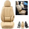 Automotive Accessories |   Seat Covers, Universal Car Seat Covers Front Seats, 6pcs Faux Leather Seat Cover, Full Enclosed Design, Detachable Headrest and Airbag Compatible, for Most Cars SUVs and Trucks Beige Beige Automotive Automotive Accessories