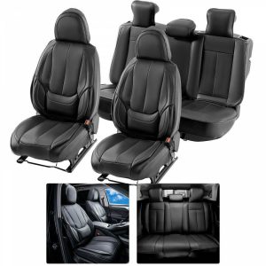 Automotive Accessories |   Seat Covers, Universal Car Seat Covers Full Set Seats, Front and Rear Seat, 13pcs Faux Leather Seat Cover, Full Enclosed Design, Detachable Headrest and Airbag Compatible, for Most Car SUV Truck Black Automotive Automotive Accessories