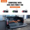 Automotive Accessories |   Tri-Fold Truck Bed Tonneau Cover, Compatible with 2015-2024 Ford F-150, 6.5′ (79″) Bed, Only Fit 6.5′ x 5.4′ (79″ x 65.2″) Inside Bed, 400 lbs Load Capacity, LED Light, Quick Folding, Black Automotive Automotive Accessories