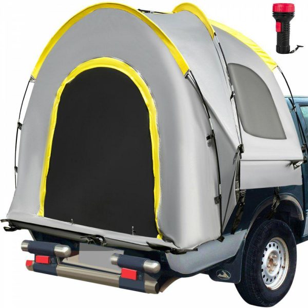 Automotive Accessories |   Truck Tent 5-5.2 ft,Pickup Tent for Mid Size Truck, Waterproof Truck Camper, 2-Person Sleeping Capacity, 2 Mesh Windows, Easy to Setup Truck Tents for Camping, Hiking Automotive Automotive Accessories