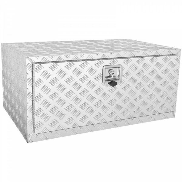 Automotive Accessories |   Underbody Truck Box, 36″×24″×24″ Pickup Storage Box, Heavy Duty Aluminum Diamond Plate Tool Box with Lock and Keys, Waterproof Trailer Storage Box with T-Handle Latch for Truck, Van, Trailer Automotive Automotive Accessories