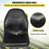 Automotive Accessories |   Universal Tractor Seat Replacement 2 Pack, Compact High Back Mower Seat Pair, Black Vinyl Forklift Seat, Central Drain Hole Skid Steer Seat with Mounting Bolt Patterns Automotive Automotive Accessories