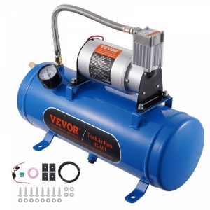 Automotive Electrical |   12V Air Compressor with Tank 1.6 Gallon/6 L, Train Horn Air Compressor, 120 psi Working Pressure Onboard Air Compressor System for Train Air Horns, Inflating Tires, Air Mattresses Automotive Automotive Electrical