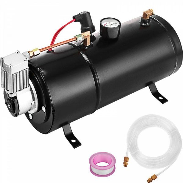 Automotive Electrical |   Air Horn Compressor Tank Pump 0.8 Gallon Tank Air Compressorfor 120PSI 12V Portable Air Compressor Pump For Truck Pickup On Board Automotive Automotive Electrical