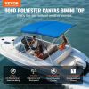 Boat Parts & Accessories |   3 Bow Bimini Top Boat Cover, 900D Polyester Canopy with 1″ Aluminum Alloy Frame, Waterproof and Sun Shade, Includes Storage Boot, 2 Support Poles, 4 Straps, 6’L x 46″H x 54″-60″W, Pacific Blue Automotive Boat Parts & Accessories