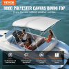 Boat Parts & Accessories |   3 Bow Bimini Top Boat Cover, 900D Polyester Canopy with 1″ Aluminum Alloy Frame, Waterproof and Sun Shade, Includes Storage Boot, 2 Support Poles, 4 Straps, 6’L x 46″H x 54″-60″W, Light Grey Automotive Boat Parts & Accessories