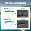 Boat Parts & Accessories |   3 Bow Bimini Top Boat Cover, 900D Polyester Canopy with 1″ Aluminum Alloy Frame, Waterproof and Sun Shade, Includes Storage Boot, 2 Support Poles, 4 Straps, 6’L x 46″H x 54″-60″W, Pacific Blue Automotive Boat Parts & Accessories