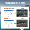 Boat Parts & Accessories |   3 Bow Bimini Top Boat Cover, 900D Polyester Canopy with 1″ Aluminum Alloy Frame, Waterproof and Sun Shade, Includes Storage Boot, 4 Straps, 2 Support Poles, 6’L x 46″H x 61″-66″W, Pacific Blue Automotive Boat Parts & Accessories