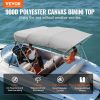 Boat Parts & Accessories |   4 Bow Bimini Top Boat Cover, 900D Polyester Canopy with 1″ Aluminum Alloy Frame, Waterproof and Sun Shade, Includes Storage Boot, 4 Straps, 2 Support Poles, 8’L x 54″H x 91″-96″W, Light Grey Automotive Boat Parts & Accessories