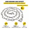 Boat Parts & Accessories |   Anchor Chain, 10 ft x 5/16 in 316 Stainless Steel Chain, 3/8″ Anchor Chain Shackle, 7120lbs Anchor Lead Chain Breaking Load, 9460lbs Anchor Chain Shackle Breaking Load, Anchor Chain for Boats Automotive Boat Parts & Accessories