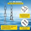 Boat Parts & Accessories |   Anchor Chain, 10 ft x 5/16 in 316 Stainless Steel Chain, 3/8″ Anchor Chain Shackle, 7120lbs Anchor Lead Chain Breaking Load, 9460lbs Anchor Chain Shackle Breaking Load, Anchor Chain for Boats Automotive Boat Parts & Accessories