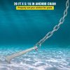 Boat Parts & Accessories |   Anchor Chain, 20′ x 5/16″ 316 Stainless Steel Chain, 3/8″ Anchor Chain Shackle, 7120lbs Anchor Lead Chain Breaking Load, 9460lbs Anchor Chain Shackle Breaking Load, Anchor Chain for Small Boats Automotive Boat Parts & Accessories