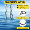 Boat Parts & Accessories |   Anchor Chain, 6′ x 1/4″ 316 Stainless Steel Chain, 3/8″ Anchor Chain Shackle, 4000 lbs Anchor Lead Chain Breaking Load, 9460 lbs Anchor Chain Shackle Breaking Load, Anchor Chain for Small Boats Automotive Boat Parts & Accessories