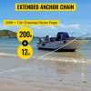 Boat Parts & Accessories |   Anchor Rode and Chain, 15′ x 5/16″ Boat Anchor Chain, 1/2″ x 200′ Nylon Rope, 2.2T Chain Tension Galvanized Steel Chain, Windlass-Grade Three Strand Twist Nylon, Anchor Chain for Boats, Ships Automotive Boat Parts & Accessories