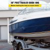 Boat Parts & Accessories |   Boat Trailer Guide-on, 48″, 2PCS Rustproof Steel Trailer Post Guide ons, with White PVC Tube Covers, Complete Mounting Accessories Included, for Ski Boat, Fishing Boat or Sailboat Trailer Automotive Boat Parts & Accessories