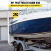 Boat Parts & Accessories |   Boat Trailer Guide-on, 60″, 2PCS Steel Trailer Post Guide ons, w/White PVC Tube Covers, Complete Mounting Accessories Included, for Ski Boat, Fishing Boat or Sailboat Trailer Automotive Boat Parts & Accessories