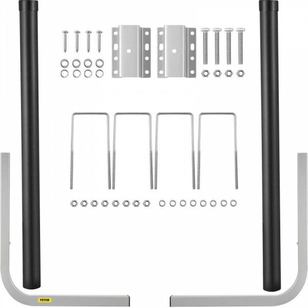 Boat Parts & Accessories |   Boat Trailer Guide-on, 60″, One Pair Steel Trailer Post Guide ons, with Black PVC Tube Covers, Complete Mounting Accessories Included, for Ski Boat, Fishing Boat or Sailboat Trailer Automotive Boat Parts & Accessories