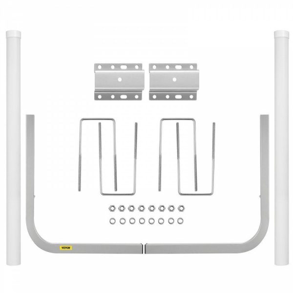 Boat Parts & Accessories |   Boat Trailer Guide-on, 60″, One Pair Steel Trailer Post Guide ons, with White PVC Tube Covers, Complete Mounting Accessories Included, for Ski Boat, Fishing Boat or Sailboat Trailer Automotive Boat Parts & Accessories