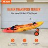 Boat Parts & Accessories |   Heavy Duty Kayak Cart, 280lbs Load Capacity, Detachable Canoe Trolley Cart with 10” Solid Tires, Adjustable Width & Top Foam Protection, for Kayaks with Drain Holes of 2.54cm and Above Automotive Boat Parts & Accessories