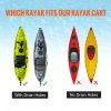 Boat Parts & Accessories |   Heavy Duty Kayak Cart, 280lbs Load Capacity, Detachable Canoe Trolley Cart with 10” Solid Tires, Adjustable Width & Top Foam Protection, for Kayaks with Drain Holes of 2.54cm and Above Automotive Boat Parts & Accessories