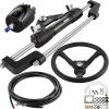 Boat Parts & Accessories |   Hydraulic Boat Steering Kit, 300HP Hydraulic Steering Kit Helm Pump, Cylinder, Wheel, 24 Feet Hose Hydraulic Steering Seal Kit, Corrosion-Resistant Boat Steering System Marine Steering Kit Automotive Boat Parts & Accessories