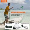 Boat Parts & Accessories |   Kayak Anchor Kit, 3.5 lb Paddle Board Anchor Kit with 26.2 ft/8 m Rope and Buoy, Folding Small Boat Anchor with Storage Bag and Snap Hook, Kayak Accessories for Kayaks, Small Boats, Canoes Automotive Boat Parts & Accessories