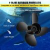 Boat Parts & Accessories |   Outboard Propeller, Replace for OEM 48-8M0084494, 4-Blade 14 1/2 x 17 Boat Propeller, Compatible w/ 135-300HP 2-Stroke & 4-Stroke Outboards, Alpha&Bravo I Stern-Drives, RH Automotive Boat Parts & Accessories