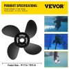 Boat Parts & Accessories |   Outboard Propeller, Replace for OEM 48-8M0084494, 4-Blade 14 1/2 x 17 Boat Propeller, Compatible w/ 135-300HP 2-Stroke & 4-Stroke Outboards, Alpha&Bravo I Stern-Drives, RH Automotive Boat Parts & Accessories