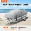 Boat Parts & Accessories |   Pontoon Boat Cover, 19′-20′ Waterproof Trailerable Pontoon Cover, 800D Marine Grade PU Oxford Fabric, with Motor Cover, 16 Windproof Buckle Straps, Fits for 19′-20’L, Beam Width to 96″, Grey Automotive Boat Parts & Accessories