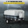 Boat Parts & Accessories |   Pontoon Boat Cover, Fit for 17′-20′ Boat, Heavy Duty 600D Marine Grade Oxford Fabric, UV Resistant Waterproof Trailerable Boat Cover w/ 7 Wind-Proof Straps, Gray Automotive Boat Parts & Accessories