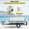 Boat Parts & Accessories |   Pontoon Boat Cover, Fit for 17′-20′ Boat, Heavy Duty 600D Marine Grade Oxford Fabric, UV Resistant Waterproof Trailerable Boat Cover w/ 7 Wind-Proof Straps, Gray Automotive Boat Parts & Accessories