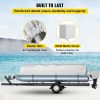 Boat Parts & Accessories |   Pontoon Boat Cover, Fit for 25′-28′ Boat, Heavy Duty 600D Marine Grade Oxford Fabric, UV Resistant Waterproof Trailerable Boat Cover w/ 2 Support Poles and 7 Wind-Proof Straps, Gray Automotive Boat Parts & Accessories