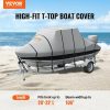 Boat Parts & Accessories |   T Top Boat Cover, 20′-22′ Waterproof Trailerable T-Top Boat Cover, 600D Marine Grade PU Oxford, with Windproof Buckle Straps, for Center Console Boat with T Top Roof, Fits 20′-22’L x 106″W, Grey Automotive Boat Parts & Accessories