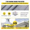 Boat Parts & Accessories |   T-Top Boat Cover, Fit for 16′-18.5′ Boat, Heavy Duty 600D Marine Grade Oxford Hard Top Cover, UV Resistant Waterproof Center Console Boat Cover w/ 2 Support Poles and 5 Wind-Proof Straps, Gray Automotive Boat Parts & Accessories