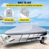 Boat Parts & Accessories |   Waterproof Boat Cover, 14′-16′ Trailerable Boat Cover, Beam Width up to 90″ v Hull Cover Heavy Duty 210D Marine Grade Polyester Mooring Cover for Fits V-Hull Boat with 5 Tightening Straps Automotive Boat Parts & Accessories